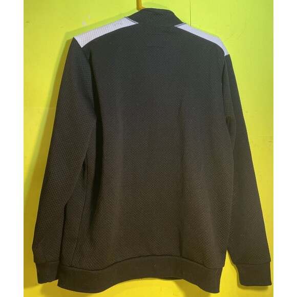 GUESS Black Quilted Textured Full Zip Jacket W/Pockets Womens Large - Picture 4 of 4